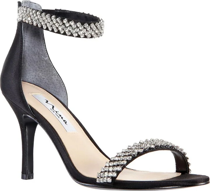 Vauna Womens Zipper Evening Heels