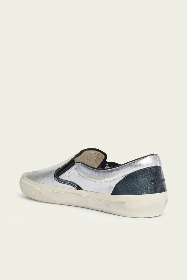VCE Laminated Leather Sneaker in Silver Black - Image 2