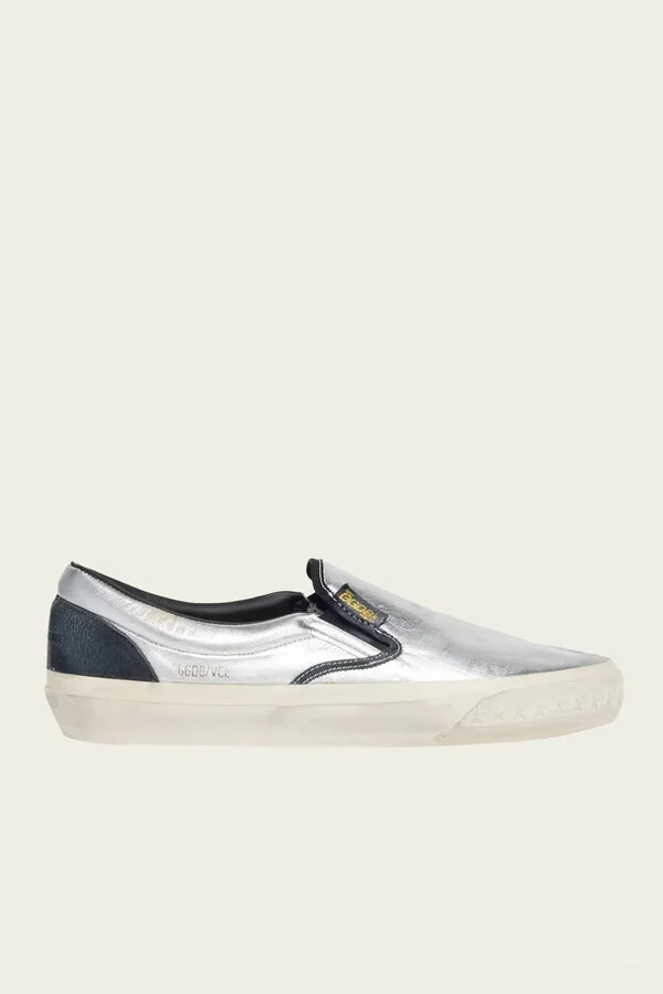 VCE Laminated Leather Sneaker in Silver Black