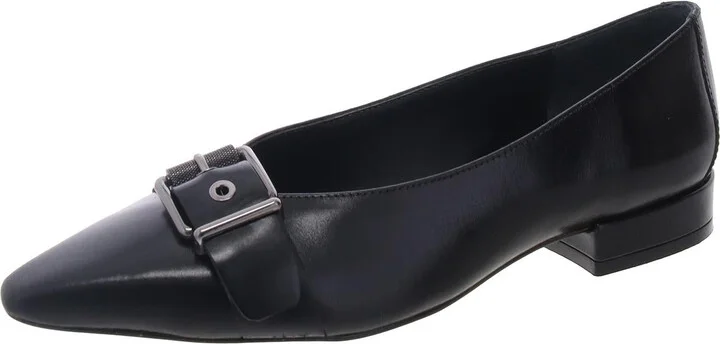 VCMEGDELE Womens Bow Faux Leather Flat Shoes