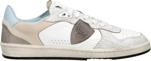 Veau Crackle Blanc Ciel Sneakers