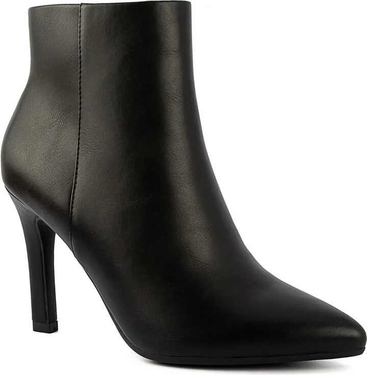 Vecna Womens Zipper Faux Leather Booties