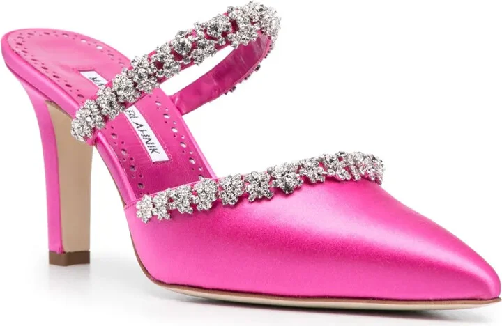 Vedadamu 80mm crystal-embellished mules - Image 2