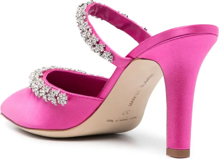 Vedadamu 80mm crystal-embellished mules - Image 3