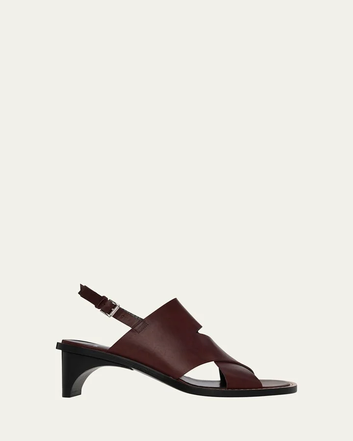 Vedra Leather Crisscross Slingback Sandals