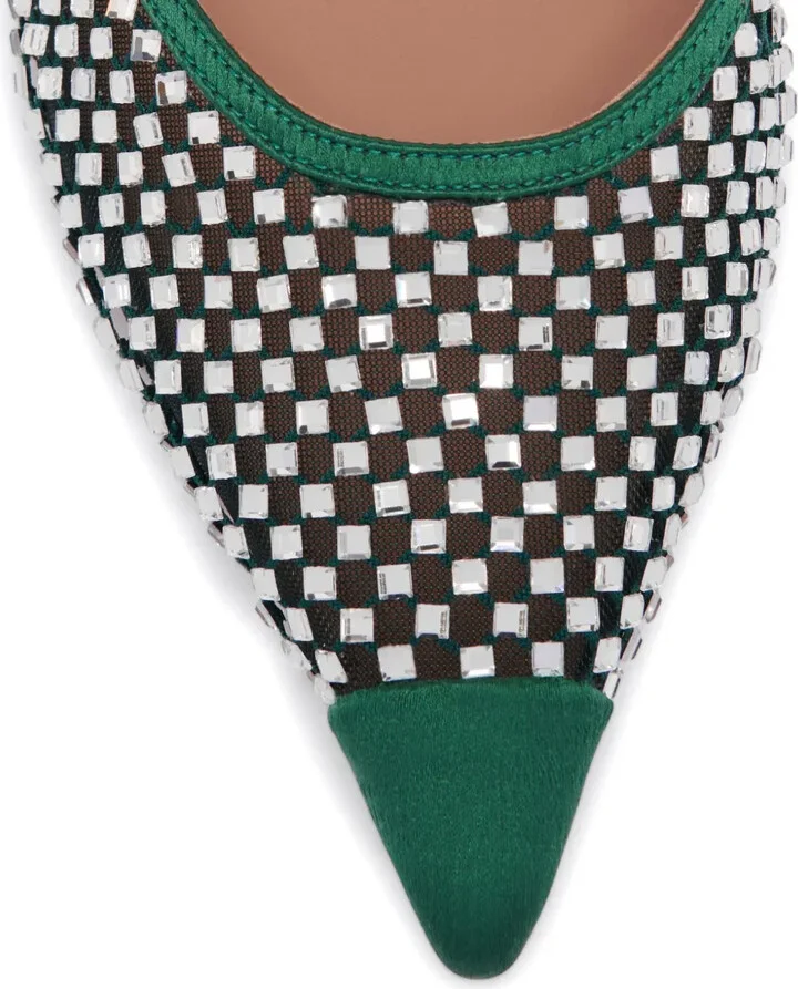 Vega 70mm crystal-embellished mules - Image 4