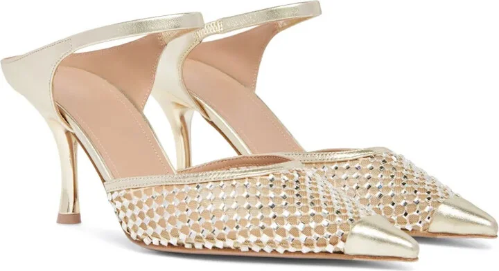 Vega 70mm crystal-embellished mules - Image 2