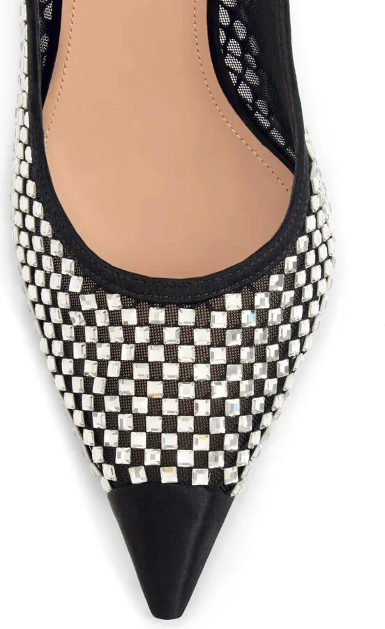 Vega crystal-embellished satin mules - Image 4