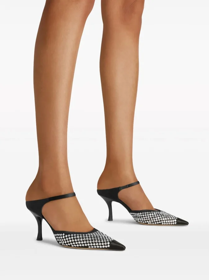 Vega crystal-embellished satin mules - Image 5