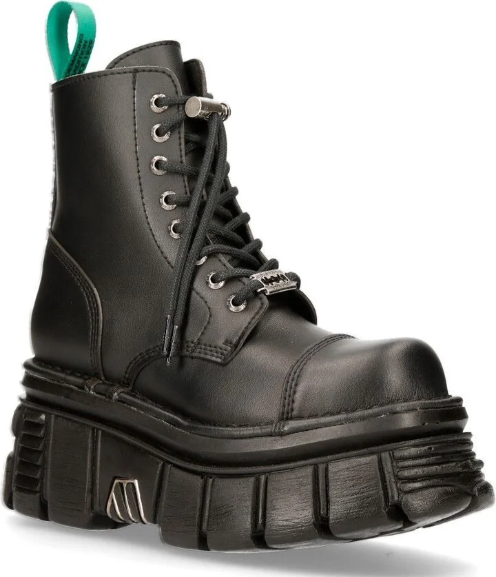 Vegan Leather Combat Platform Boots- TANKMILI083-VS2