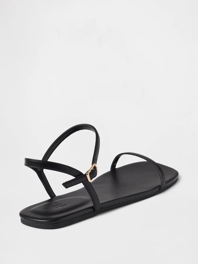 Vegan-Leather Strappy Sandals - Image 4