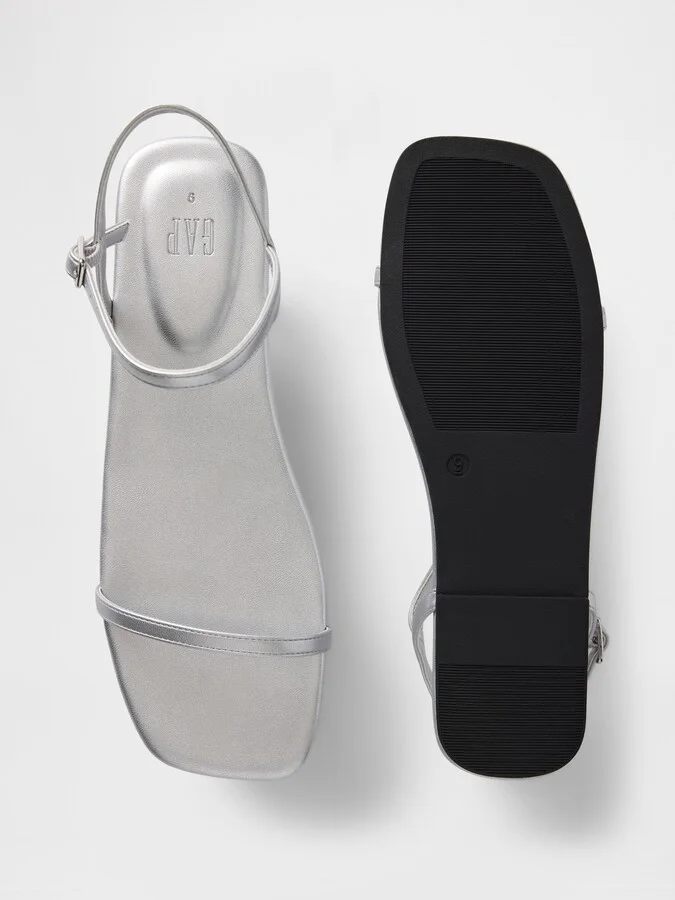 Vegan-Leather Strappy Sandals - Image 3