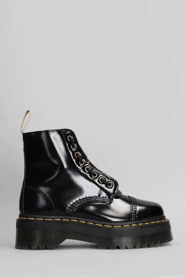 Vegan Sinclair Combat Boots In Black Synthetic