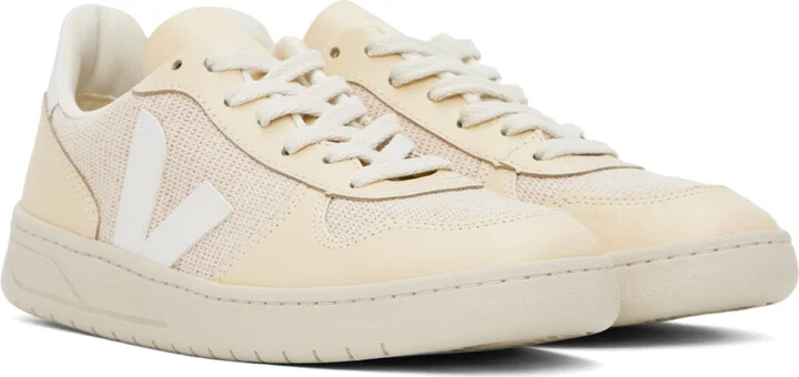 VEJA Beige V-10 J-Mesh Sneakers - Image 4