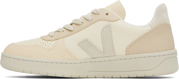 VEJA Beige V-10 Sneakers - Image 3