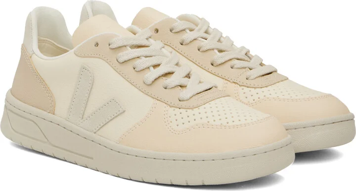 VEJA Beige V-10 Sneakers - Image 4