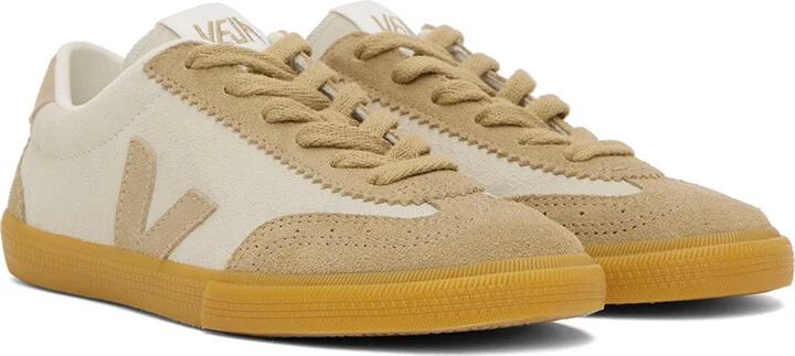 VEJA Beige Volley Suede Sneakers - Image 4