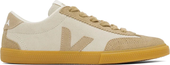 VEJA Beige Volley Suede Sneakers