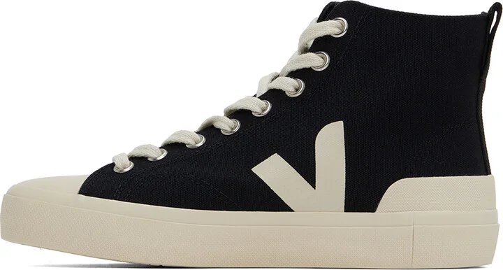 VEJA Black & Off-White Wata II Canvas Sneakers - Image 3