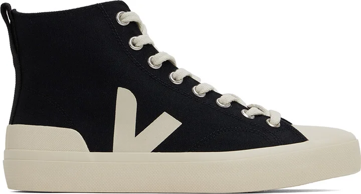 VEJA Black & Off-White Wata II Canvas Sneakers