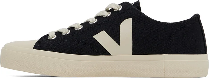 VEJA Black & Off-White Wata II Low Canvas Sneakers - Image 3
