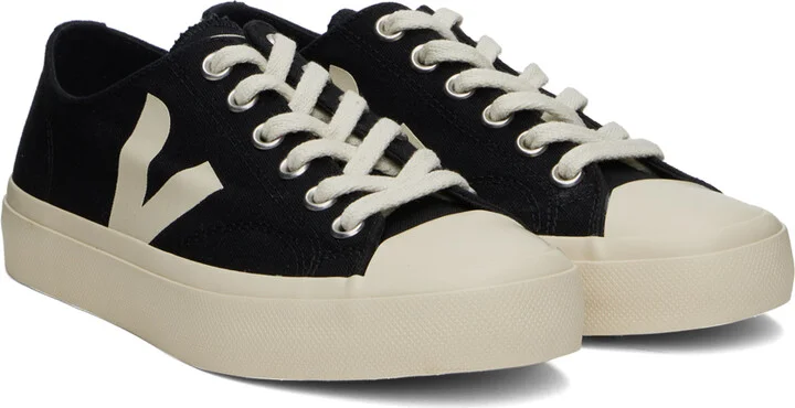 VEJA Black Wata II Low Canvas Sneakers - Image 4