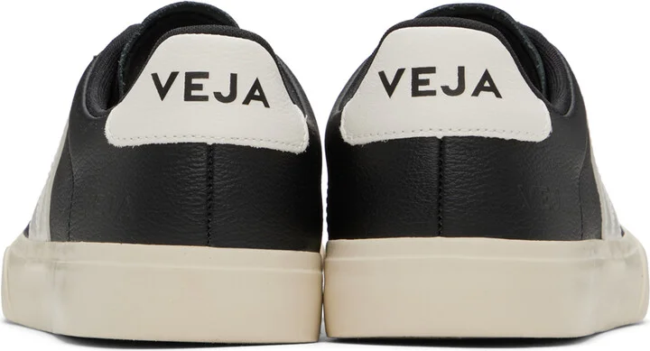 VEJA Black & White Campo ChromeFree Leather Sneakers - Image 2