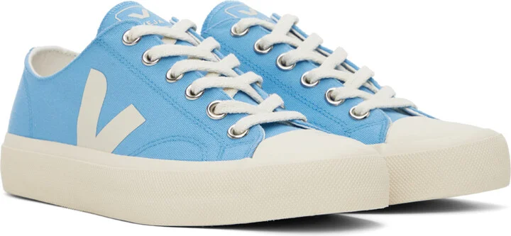 VEJA Blue Wata II Low Canvas Sneakers - Image 4