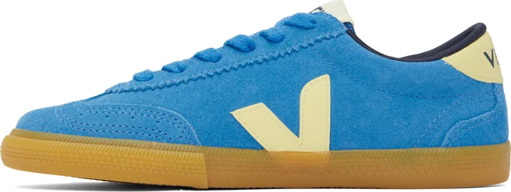 VEJA Blue & Yellow Volley Suede Sneakers - Image 3