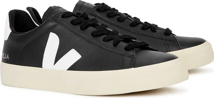 Veja Campo Black Leather Sneakers - Image 2