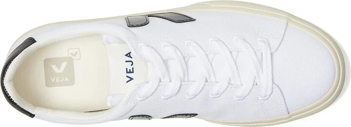 VEJA Campo CA Men's Shoes White Black : EU 45 (US Men's 11.5) M, Textile - Image 2