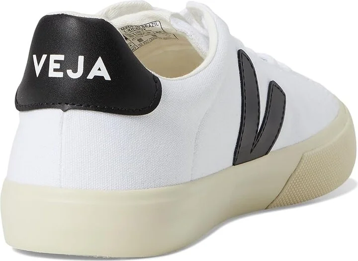 VEJA Campo CA Men's Shoes White Black : EU 45 (US Men's 11.5) M, Textile - Image 4