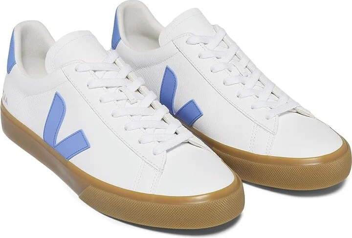VEJA Campo Men's Shoes Extra White/Aqua : EU 40 (US Men's 7) M, Leather
