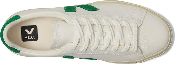 VEJA Campo Men's Shoes Extra White/Emeraude : EU 43.5 (US Men's 10.5) M, Leather - Image 2