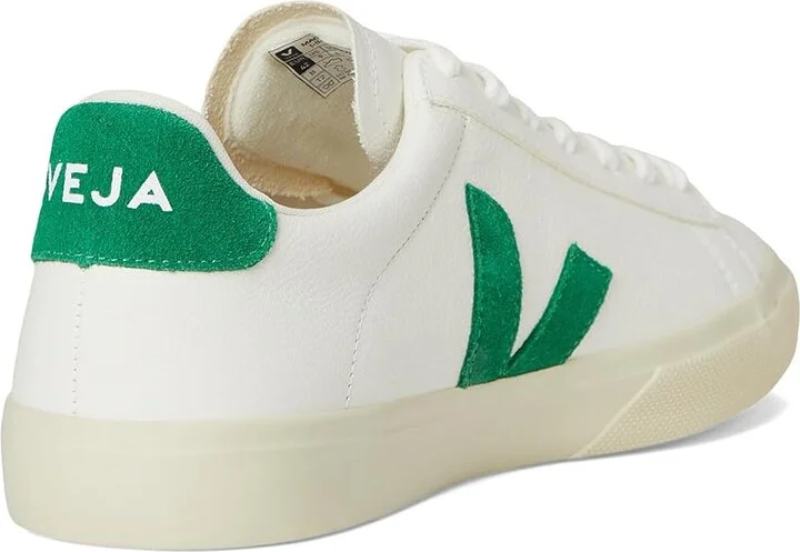 VEJA Campo Men's Shoes Extra White/Emeraude : EU 43.5 (US Men's 10.5) M, Leather - Image 4