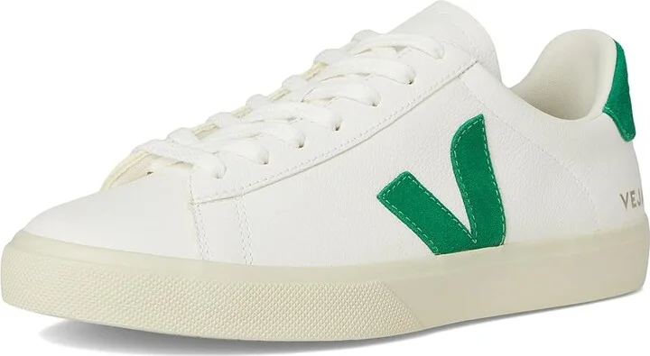 VEJA Campo Men's Shoes Extra White/Emeraude : EU 43.5 (US Men's 10.5) M, Leather - Image 5