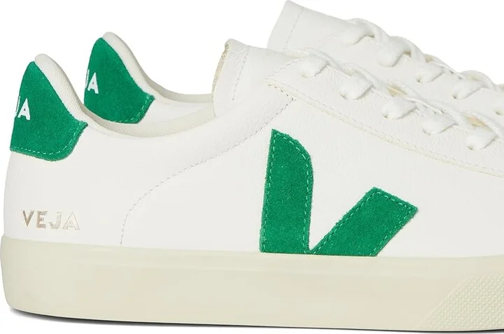 VEJA Campo Men's Shoes Extra White/Emeraude : EU 43.5 (US Men's 10.5) M, Leather - Image 7