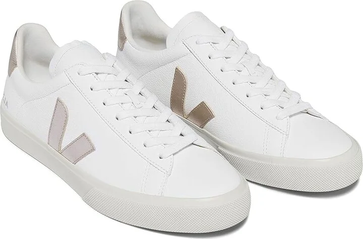 VEJA Campo Men's Shoes Extra White/Platine : EU 43 (US Men's 10) M, Leather