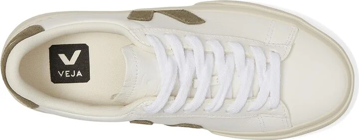 VEJA Campo Women's Shoes Chrome Free/Extra White/Khaki : EU 42 (US Women's 11) M, Leather - Image 2