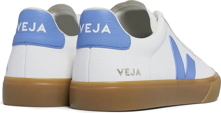 VEJA Campo Women's Shoes Extra White/Aqua : EU 36 (US Women's 5) M, Leather/Canvas - Image 2