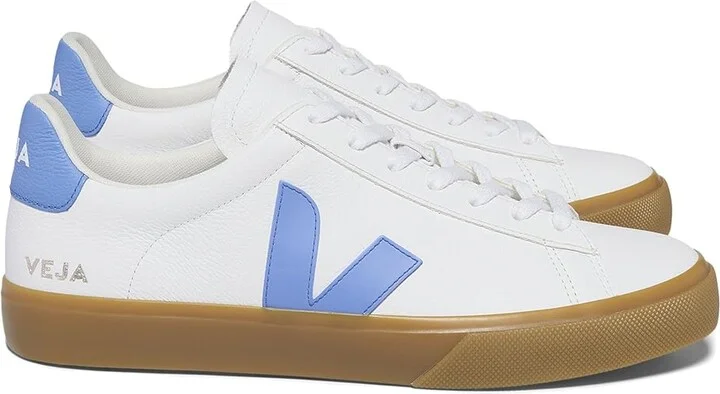 VEJA Campo Women's Shoes Extra White/Aqua : EU 36 (US Women's 5) M, Leather/Canvas - Image 3