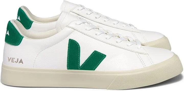 VEJA Campo Women's Shoes Extra White/Emeraude : EU 42.5 (US Women's 11.5) M, Leather/Canvas - Image 3