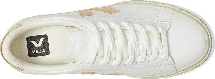 VEJA Campo Women's Shoes Extra White/Platine : EU 42.5 (US Women's 11.5) M, Leather/Canvas - Image 2
