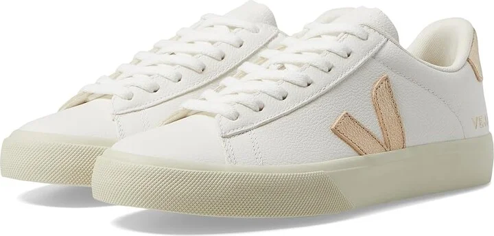 VEJA Campo Women's Shoes Extra White/Platine : EU 42.5 (US Women's 11.5) M, Leather/Canvas
