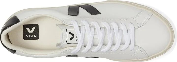 VEJA Esplar Logo Men's Shoes Extra White/Black : 7 M, Leather - Image 2