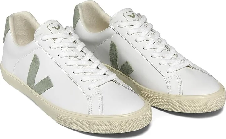VEJA Esplar Logo Men's Shoes Extra White/Clay : EU 47 (US Men's 12.5) M, Leather