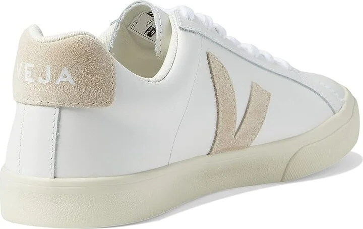 VEJA Esplar Logo Men's Shoes Extra White/Sable : 7 M, Leather - Image 4