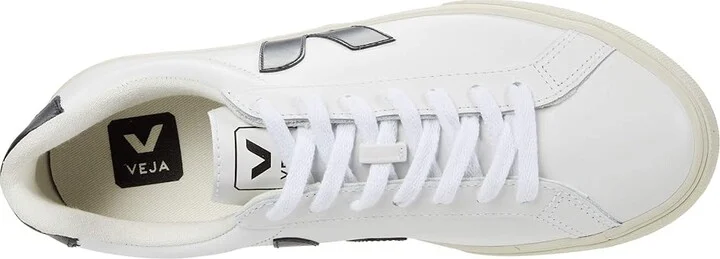 VEJA Esplar Logo Women's Shoes Extra White/Black : EU 36 (US Women's 5) M, Leather - Image 2