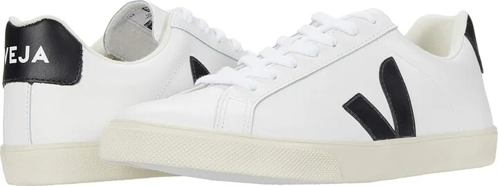 VEJA Esplar Logo Women's Shoes Extra White/Black : EU 36 (US Women's 5) M, Leather
