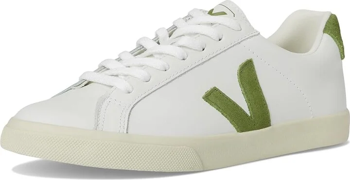 VEJA Esplar Logo Women's Shoes Extra White Kiwi : EU 35 (US Women's 4) M, Leather - Image 5